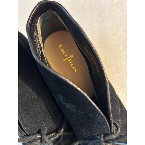 Cole Haan Halley Black Suede Wedge Ankle Booties Womens Size 9.5 B - Picture 4 of 5